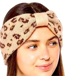 INC International Concepts Leopard Natural Twist Shine Headband.  NWT